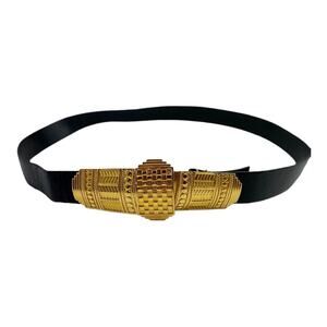 Dotty Smith Vintage Gold Ornate 70s 80s  Glam Rock Art Deco Belt Buckles